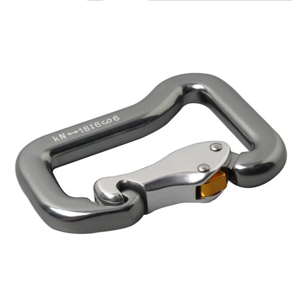 Aluminum Alloy Paragliding Paraglider Carabiner Press Auto Locking Paragliding Rectangular Reserve Parachute Buckle Hook