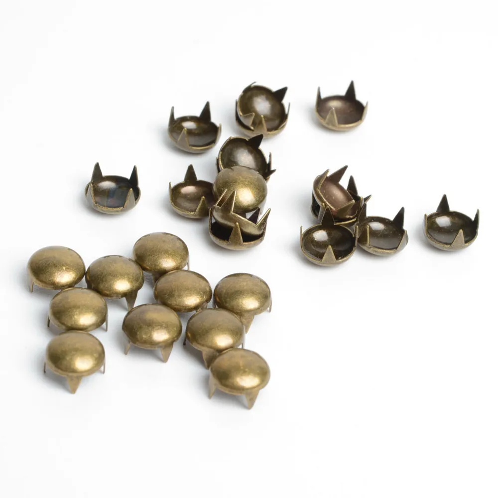 100pcs 8mm Antique Bronze Studs Nailheads Rivet Spike Punk Bag Bracelets Clothes Apparel Sewing Garment Rivet cuir pour le cuir