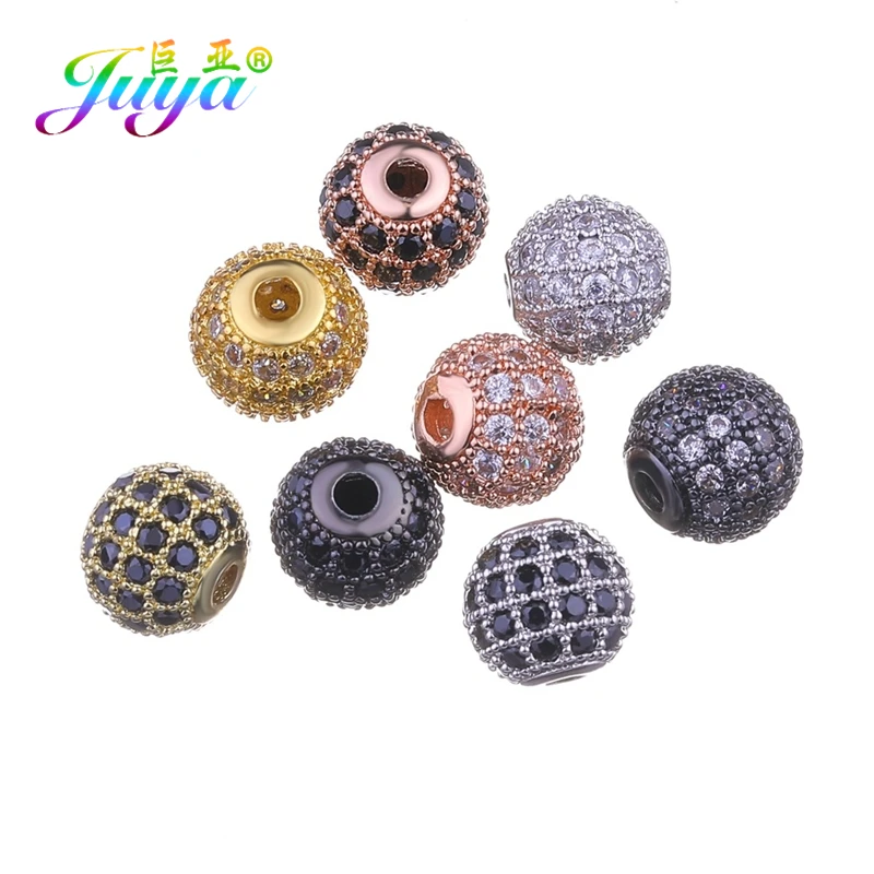 Juya DIY Women\'s Jewelry Beads Supplies 10mm 12mm Floating Ball Charm Beads For Natural Stones Pearls Beadwork Jewelry Making