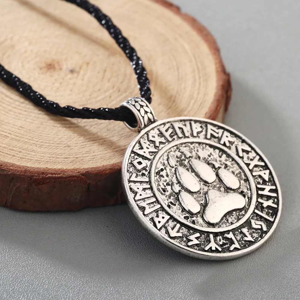 Cxwind New Slavic Veles Paws Pendant Necklace Warding Veles Sign Charm Animal Paw Amulets And Talismans Viking Necklace Jewelry