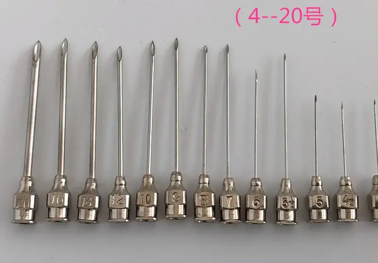 10 pcs #4 #4.5 #5 #5.5 #6 Sampai #20 Stainless Steel Syringe Jarum Dispensing jarum