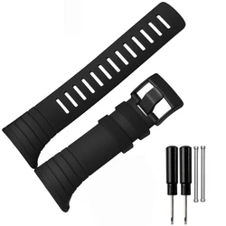SUUNTO CORE Series Watchband Black Rubber Strap High Quality Silicone Bracelet Men Watch Accessories