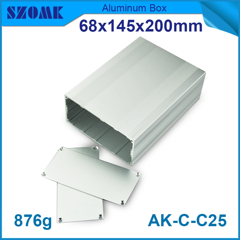 10Pcs/lot  metal electronic ip 54 enclosures aluminium 68*145*200mm aluminum extrusion panel  enclosures