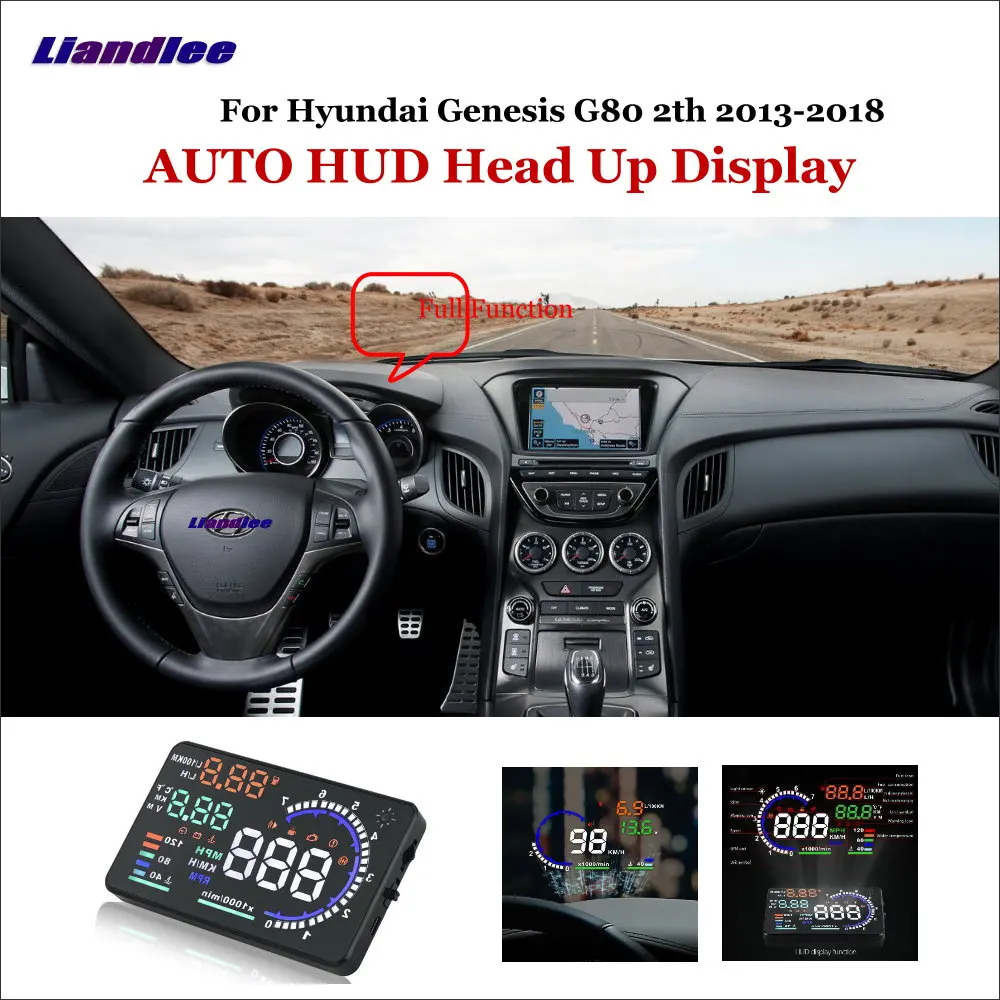 Car Head Up Display HUD For Hyundai Genesis G80 2th 2013-2018 Dynamic Driving Computer HD Projector Screen OBD Detector