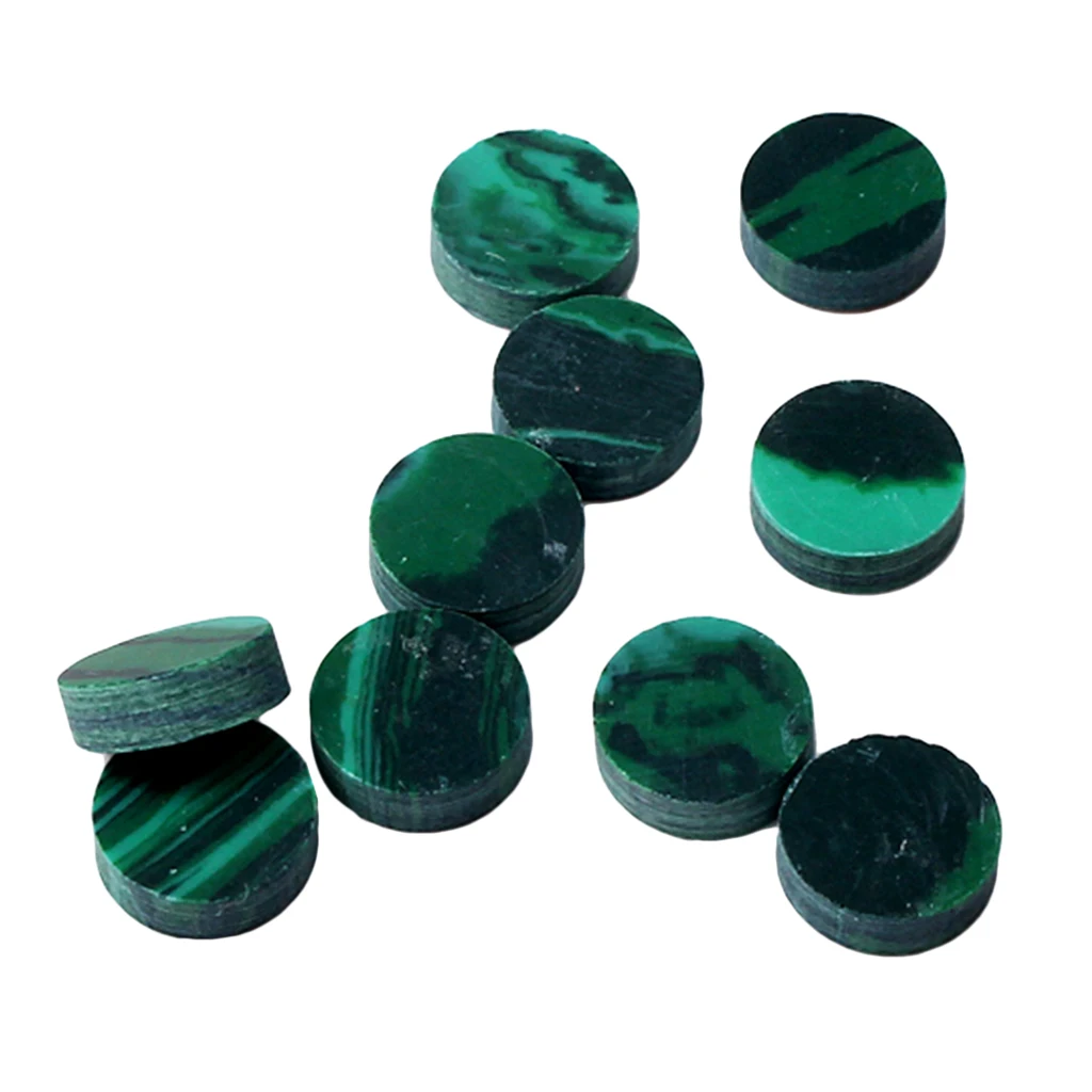 10pcs Inlay Malachite Dots Marker Decals Freboard for Any Electric Guitar Acoustic Guitar and Bass Fret 2mm