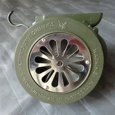 Safurance Green Aluminium alloy Crank Hand Operated Air Raid Emergency Safety Alarm Siren Home Self Protection Security