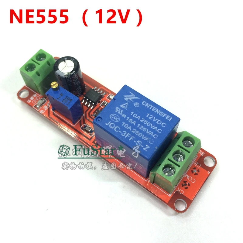 DC 5V 12V Time Delay Relay NE555 Time Relay Shield Timing Relay Timer Control Switch Car Relays Pulse Generation Duty Cycle New