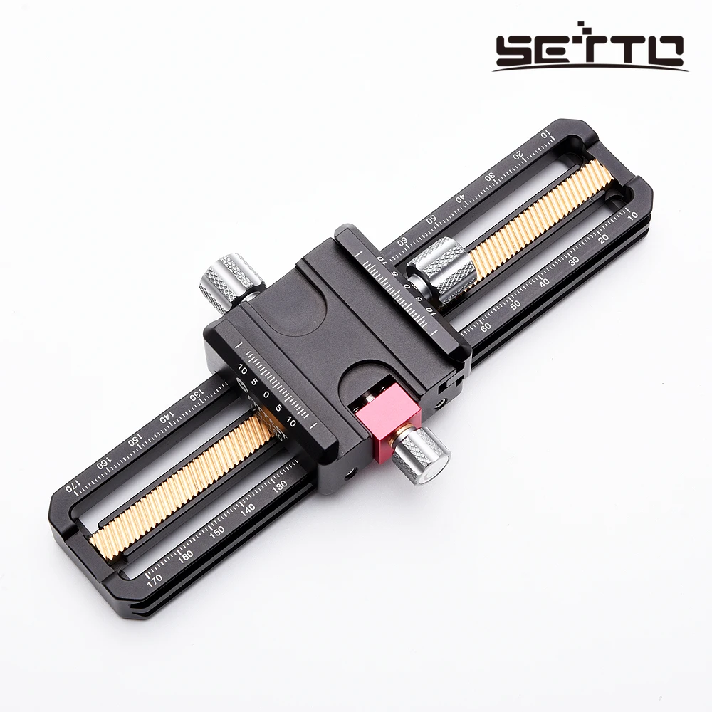 SETTO 170mm Macro Focusing Rail Slider Close-up Shooting Head With Arca-Swiss Fit Clamp Quick Release Plate for Tripod Ballhead