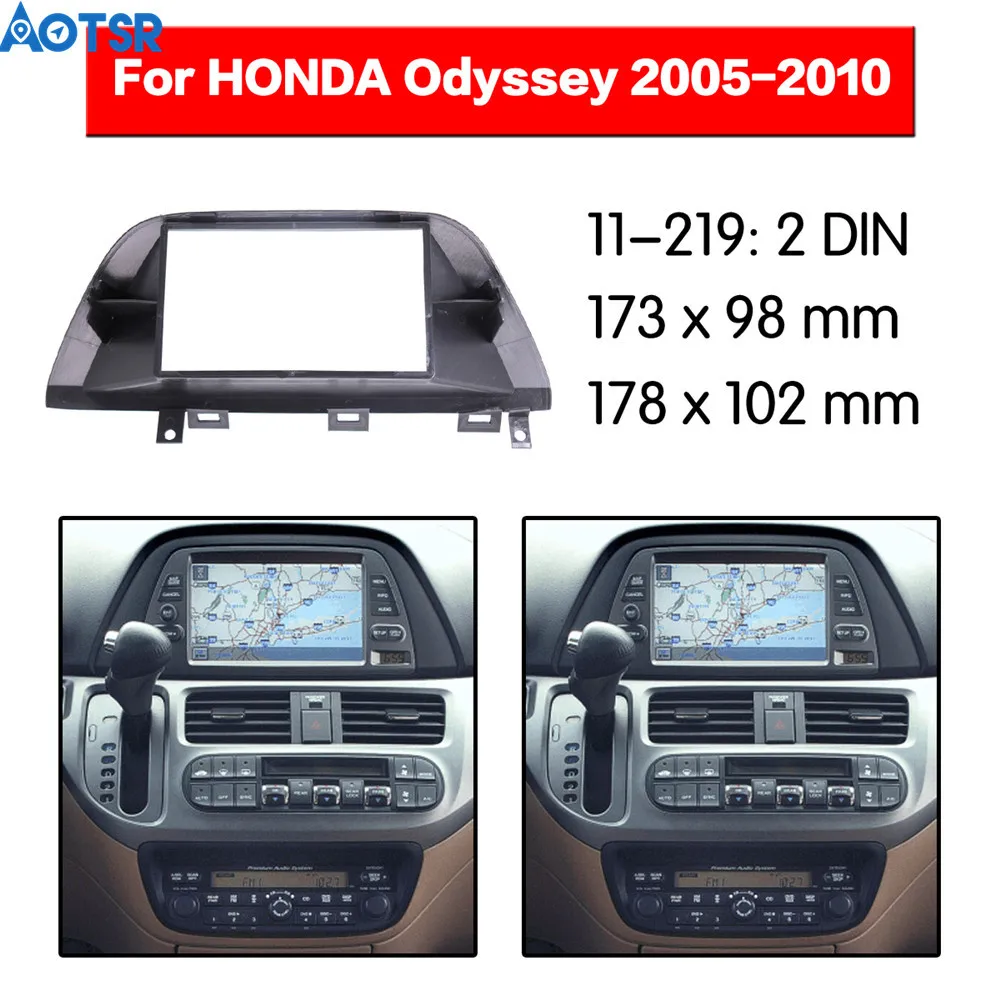 Car Radio Fascia frame For HONDA Odyssey 2005-2010 Dash Facia Panel Stereo Audio Bezel dash Mount DVD Player Kit Auto Stereo CD