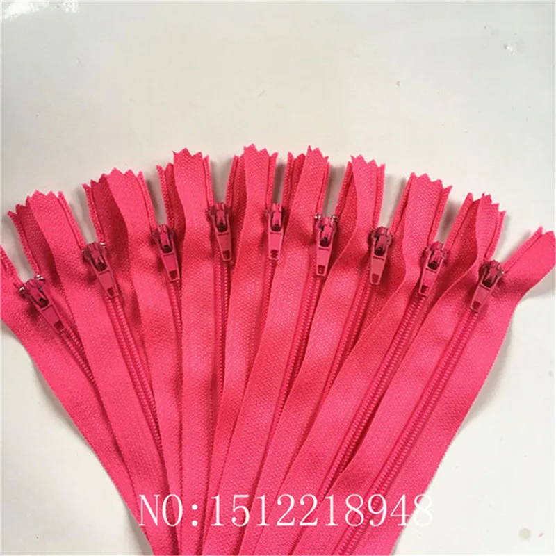 10pcs (24 Inch) 60cm Rose Nylon Coil Zippers Tailor Sewer Craft Crafter's &FGDQRS #3 Closed End