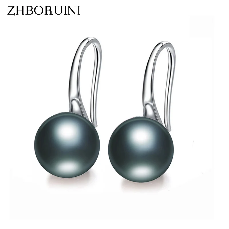 ZHBORUINI 2024 orecchini di perle di moda orecchini di cucchiaio di perle d\'acqua dolce naturali gioielli in argento Sterling 925 per regalo ragazza