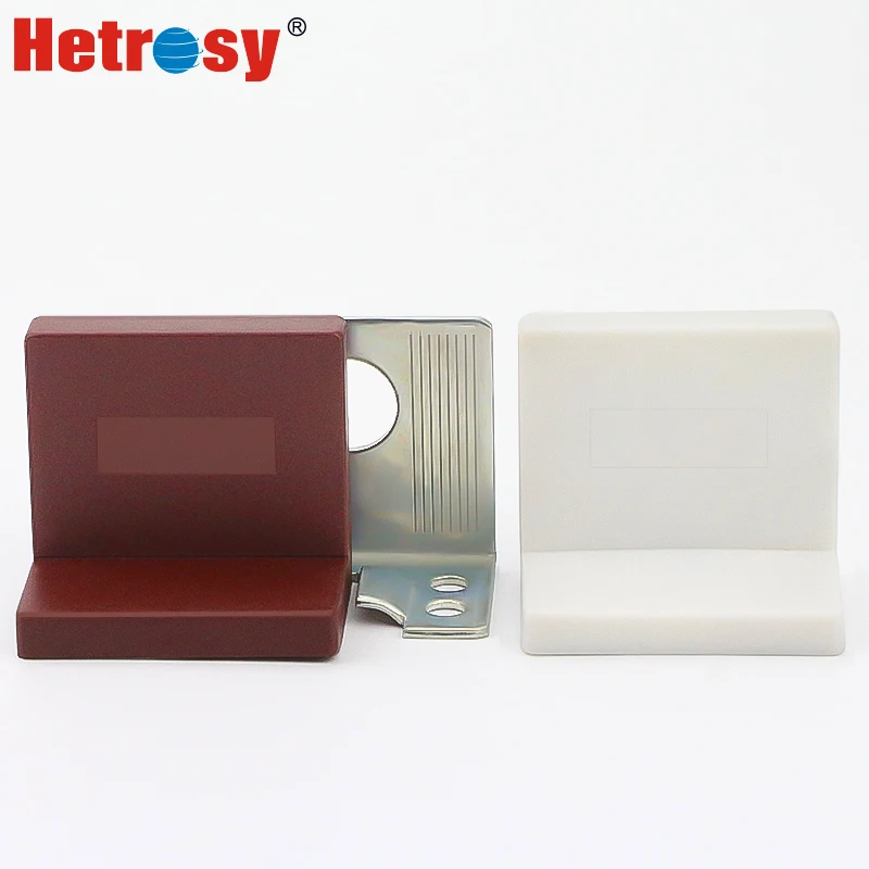 Hetrosy Furniture Corner Connecting Angels Brackets with plastic Cover Cabinet Metal Corner Brackets L Style Hanging Connector