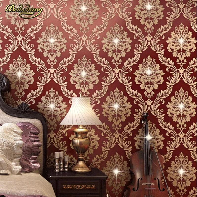 

beibehang TV background wall paper 3d non - woven wallpaper three - dimensional thickening luxury diamond papel de parede