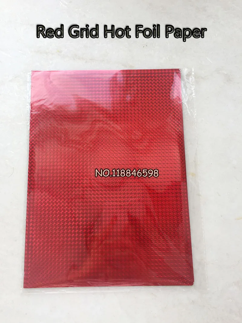 50Pcs 20x29Cm Red Rid A4 Hot Stamping Foil Paper Transfere Hard Box/Plastic/PU Material