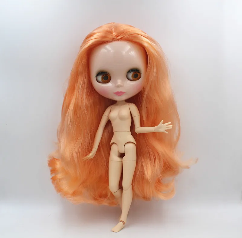 

Free Shipping big discount RBL-483J DIY Nude Blyth doll birthday gift for girl 4color big eye doll with beautiful Hair cute toy