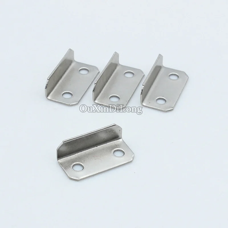 HOT 100PCS Home Office Silver Tone Metal Right Angle Drawer Lock Strike Plate L Shape Drawer Lock Catch Hasp Furniture Accessory