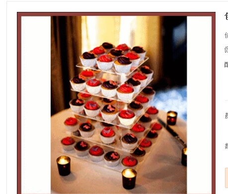 

Promotional 5 Tier Acrylic Cupcake Stand for Party Wedding party party cake party cupcake