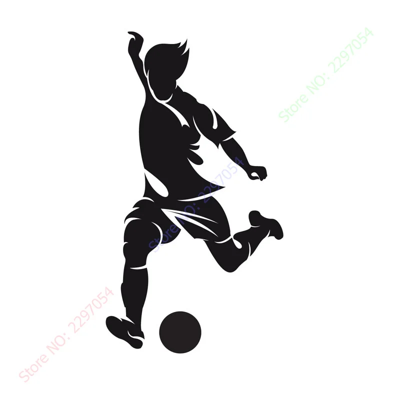 New Left Foot Striker Football Wall Paper Living Room Decorative Sport Player Wall Sticker Home Decor