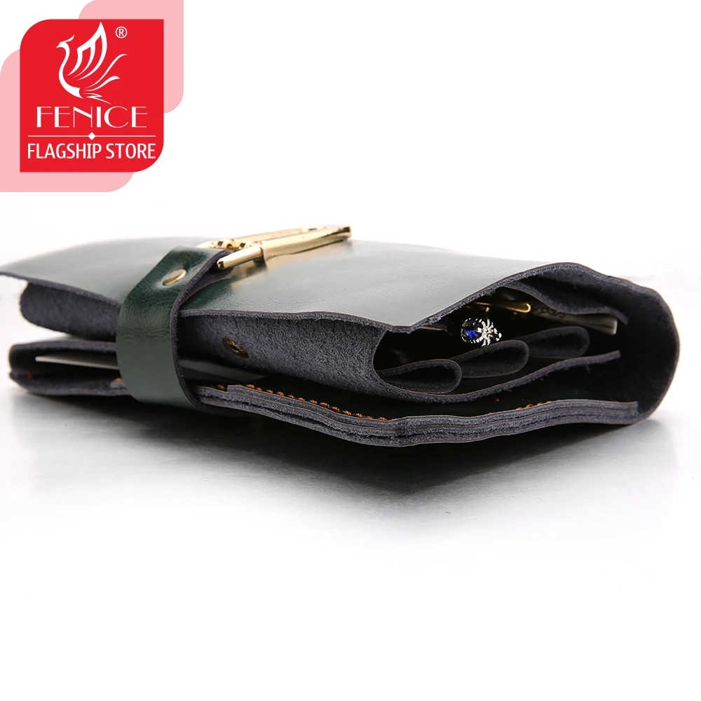 Fenice Hair Scissors Bags Handbag Leather 4 Colors Rolling Bags 6 Scissors Holster High Quality Barber Tools Bag Scissors Pouch