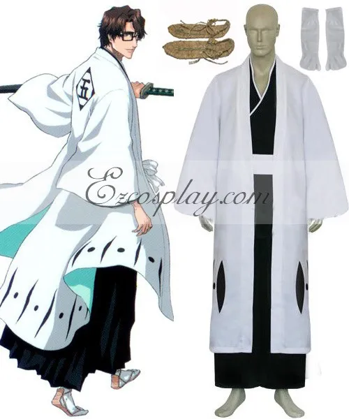 

Bleach 5th Division Captain Aizen Sousuke Halloween Kimono Set Cosplay Costume E001