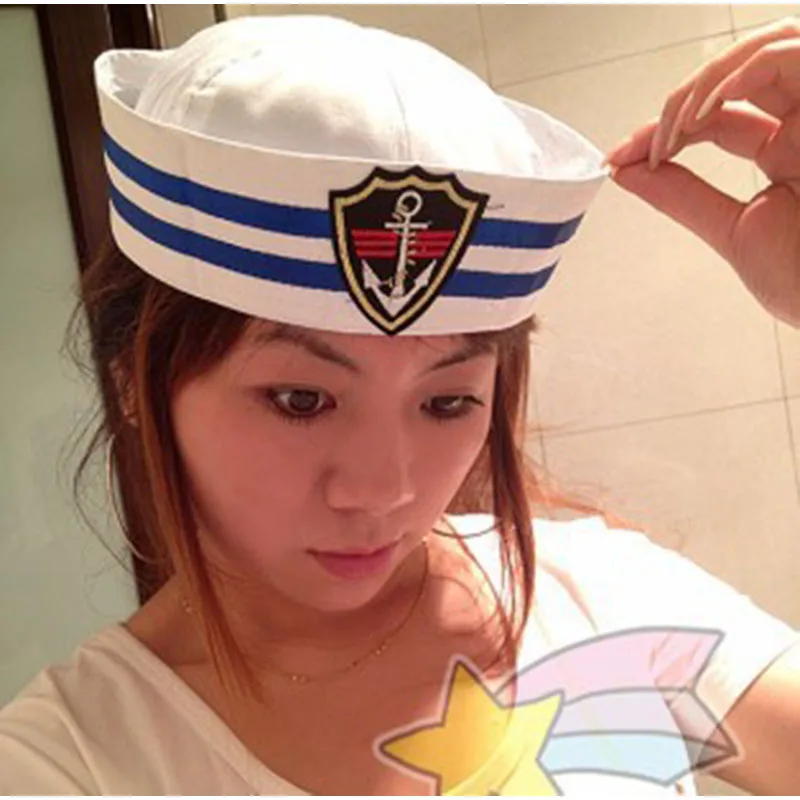 Sailors Ship Boat Captain Military Hat Navy Marine Cap With Anchor Sea Boating Nautical Fancy Dress Cosplay Army Cap BH