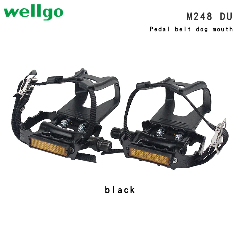 WELLGO M248DU MTB Bike Pedals Aluminum Alloy Peilin bearing Mountain Bicycle Pedal with dog's mouth Bicycle Parts