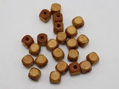 500 pcs Natural Look Cube Wood Beads Wooden Beads Spacer 6X6mm