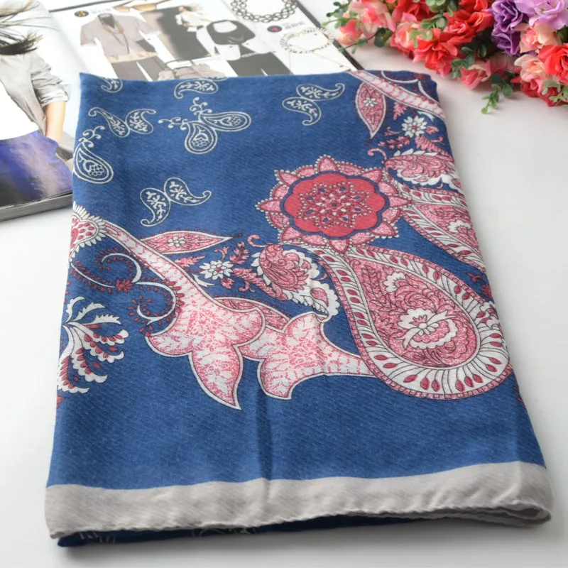 Fashion Cotton Viscose Scarf,Muslim Hijab,Shawls and Scarves,Floral Muffler,Head Paisley Wraps,Cape Female Stoles