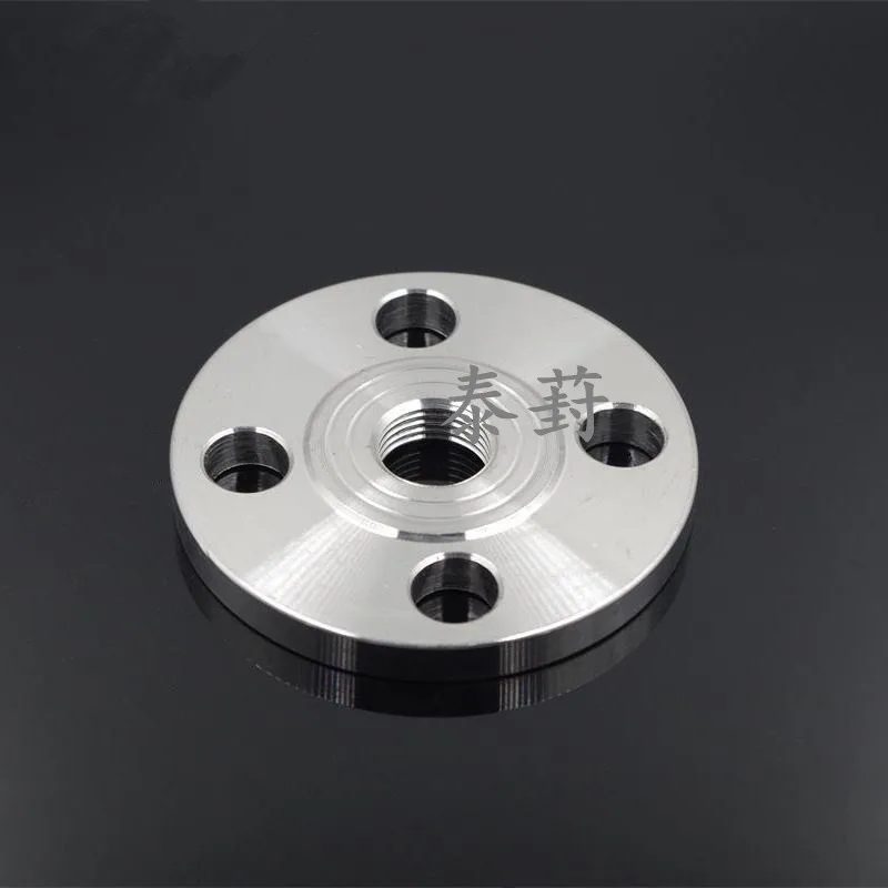 304 Stainless Steel PN10 Plated Flange Internal thread With Four Bolt Holes DN15  Flange