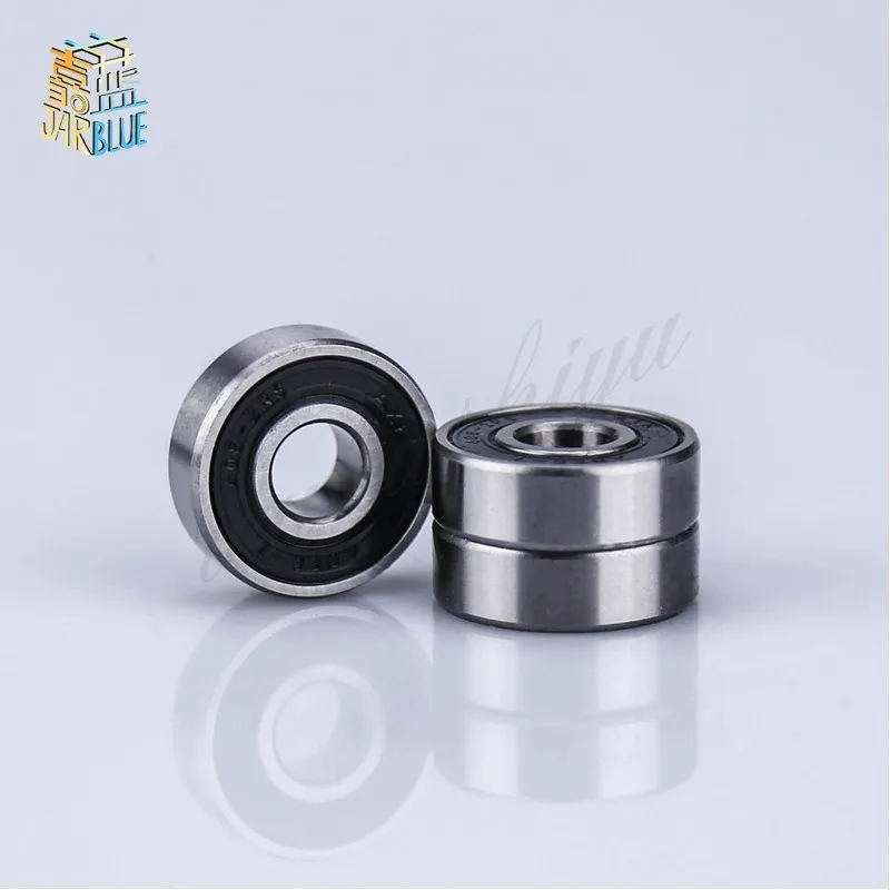 10pcs 608-2rs 608rs Abec-7 8mm X 22mm X7mm Black Double Rubber Sealing Cover Deep Groove Ball Bearing 8*22*7 Mm