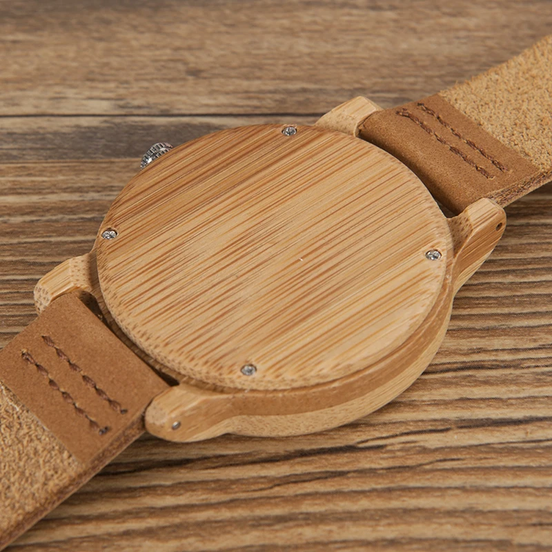 BOBO BIRD Mens Watches Top Brand Luxury Women Watch Wood Bamboo Wristwatches with Leather Strap Customized DROP SHIPPING