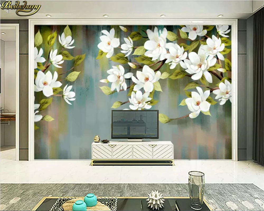 beibehang Custom photo wallpaper mural American retro flowers birds and flowers modern minimalist abstract background wall paper