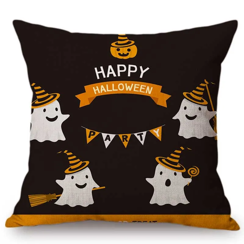 2023 Halloween Decoration Pillow Case Happy Halloween Cartoon Vampire Pumpkin Party Celebration Decorative Sofa Cushion Covers