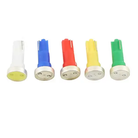 Auto LED High power COB W2 X4.6d T5 1 SMD White/Blue/Red/Yellow/Green W5W 12V Car side wedge/tail lights signal lamp bulb.