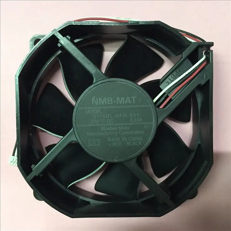 NMB-MAT 3110RL-04W-S59 U01 DC 12V 0.33A 3-Wire 80x80x25mm Server Cooling Fan