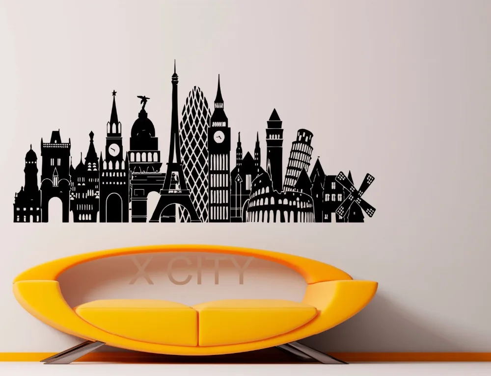 Европа, города, достопримечательность, фотообои, виниловые фотообои, съемный декор для спальни, 57x127 см