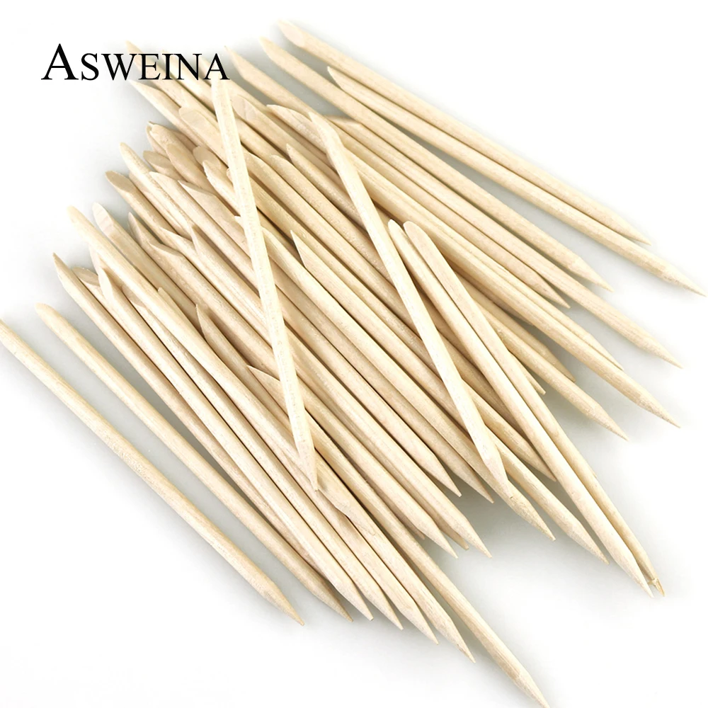 100/50/10 pcs Cuticle Pusher Wooden Orange Manicure Stick Dead Skin Removal Pedicure Care Set Nail Art Tools