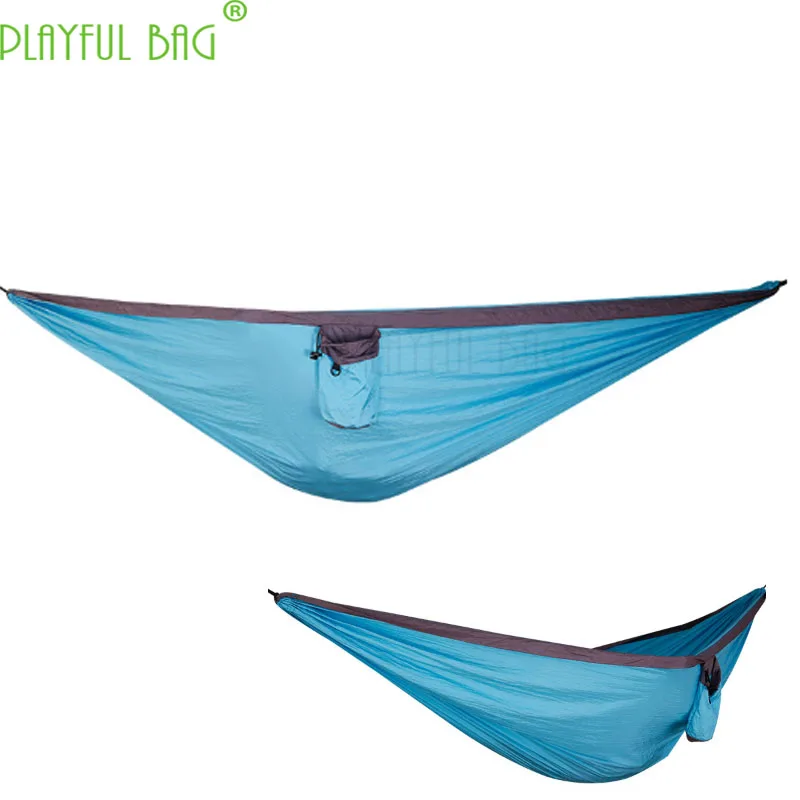 

outdoor camping hammock high strength nylon spinning swing chair outdoor double hammock Custom color Convenient design ZI14