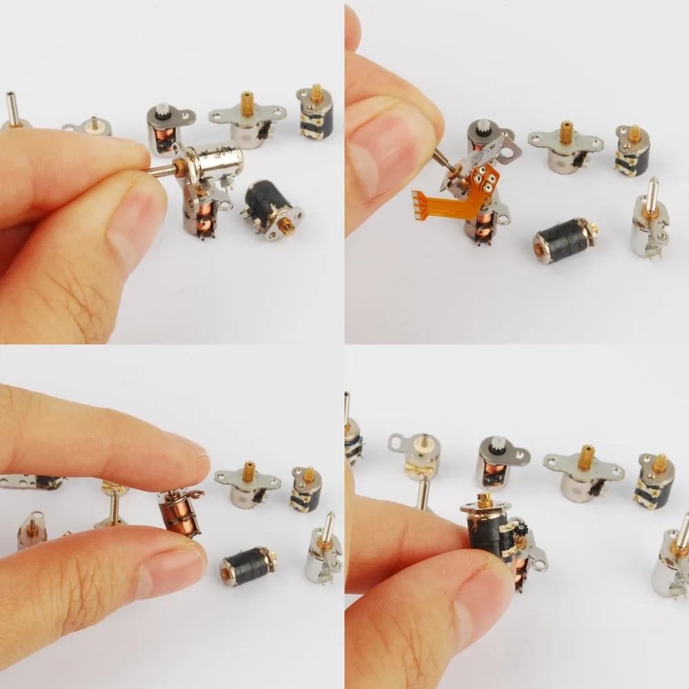 50pcs 4 Wire 2 Phase dc micro stepper motor 10 Types 5pcs each Miniature stepper motor Assorted  with box