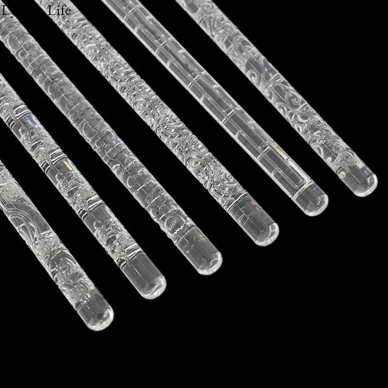 Lychee Life Transparent Acrylic Wave Pattern Rolling Pin Polymer Clay Tools DIY Embossing Texture Print Polymer Clay Tool