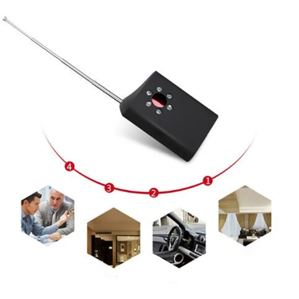 1MHz - 6.5GHz Multi-Function Detectable LENS Detector Full Range Wireless Camera GPS Spy Bug RF Signal GSM Device Finder