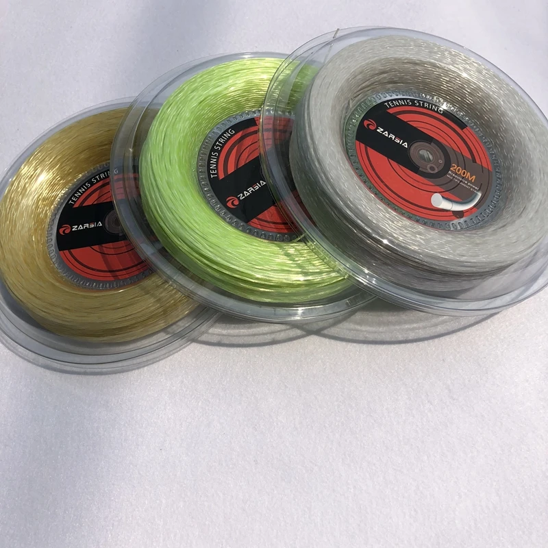 1 Reel ZARSIA 200m Big Reel Tennis nylon soft spinning tennis string