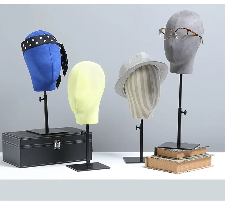 Colorful Customized Fabric Head Mannequin Mankeni With Base On Promotion