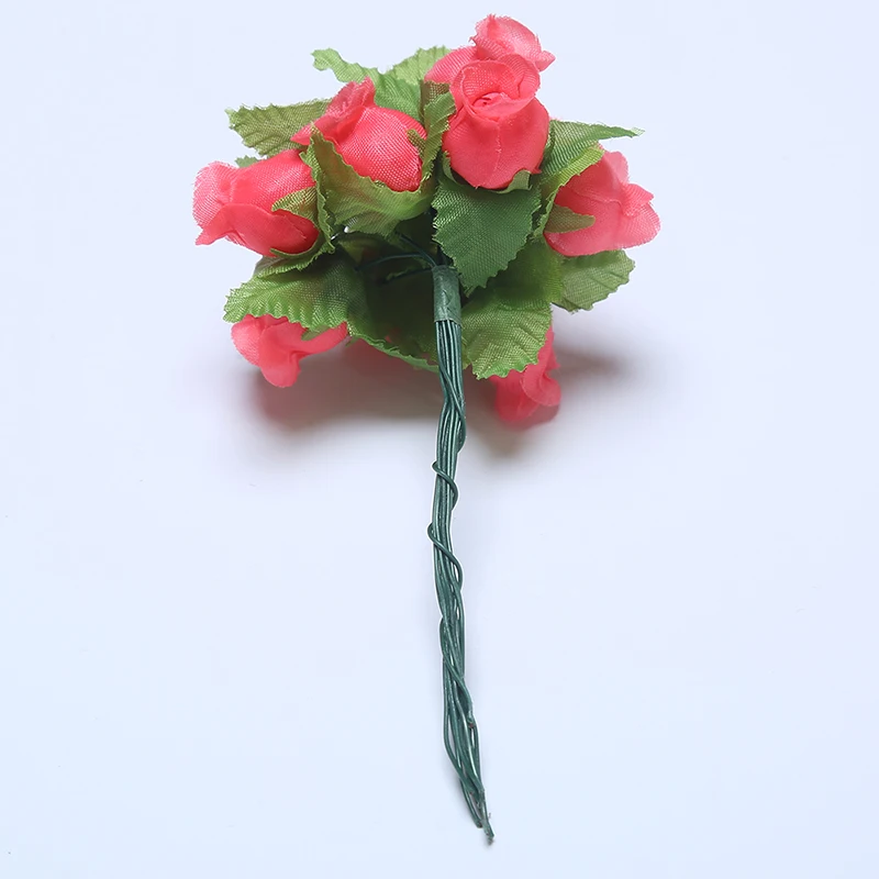 36/72/PCs Mini Künstliche Blumen Seide Rose Blumenstrauß Für Hochzeit Party Dekoration DIY Kranz Sammelalbum Zubehör – Detail 6