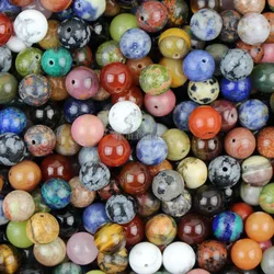 Wholesale 4 6 8 10mm Mixed Natural Stone Beads Round Loose Stone Beads For DIY Jewelry Making Bracelet Necklace Jewelry