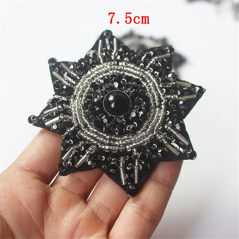 1 Piece Rhinestones beads anise star patches applique beading applique clothes shoes bags decoration sew on beads patches