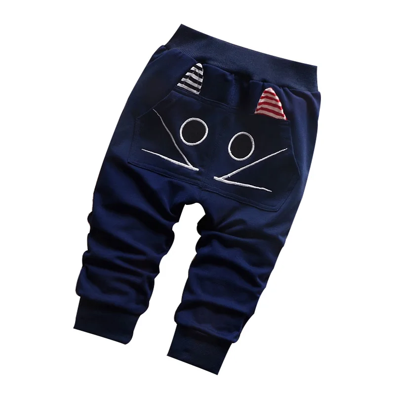 2016 new Spring and autumn cotton cute cartoon kitten baby pants 0-3 year baby boy girls pants children pants for girls