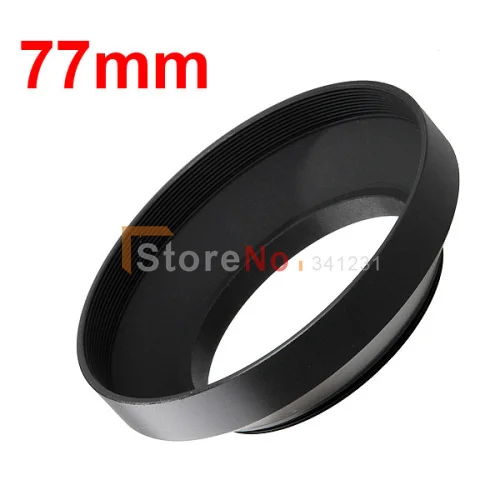 

2pcs 77mm metal wide angle screw in mount lens hood for canon nikon 7D 5D2 60D 17-40 24-70 70-200 28-300