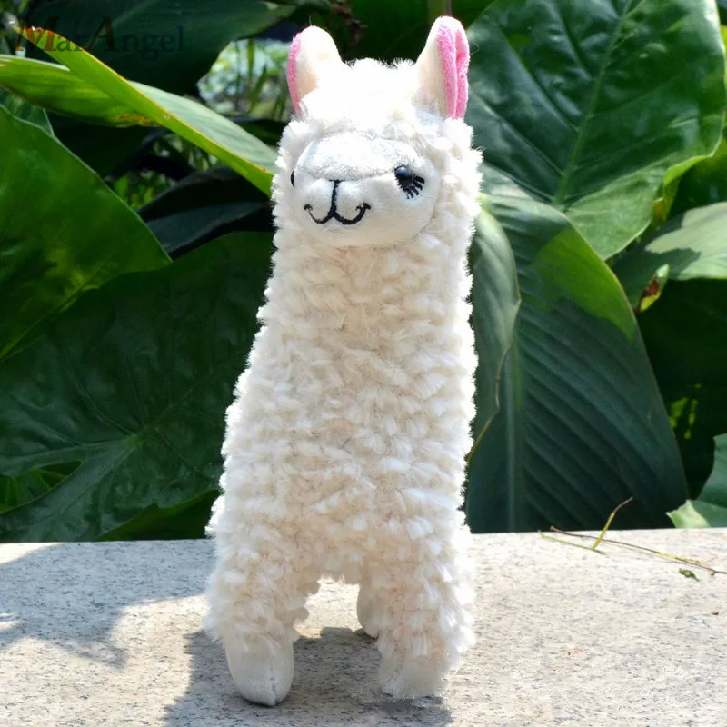 Lovely 23cm White Alpaca Llama Plush Toy Doll Animal Stuffed Animal Dolls Japanese Soft Plush Alpacasso For Kids Birthday Gifts