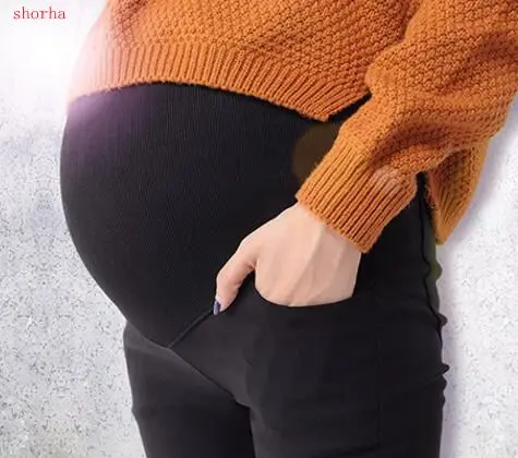 

High Quality new Hot Sell Maternity Formal Trousers Pregnant Women Belly Pants Pregnant women with cashmere Pants Size S-XXL